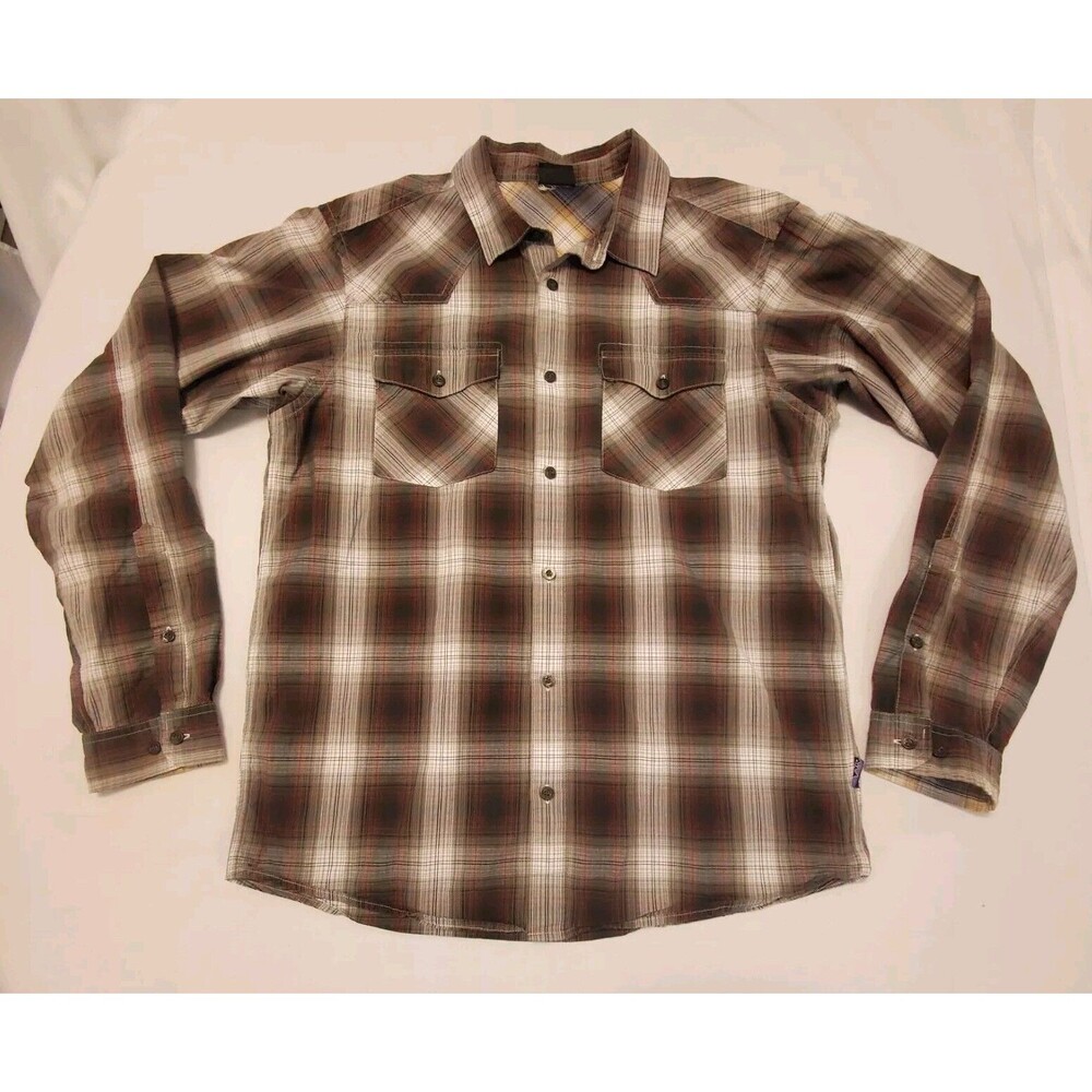 Men's Brown Plaid Shirt